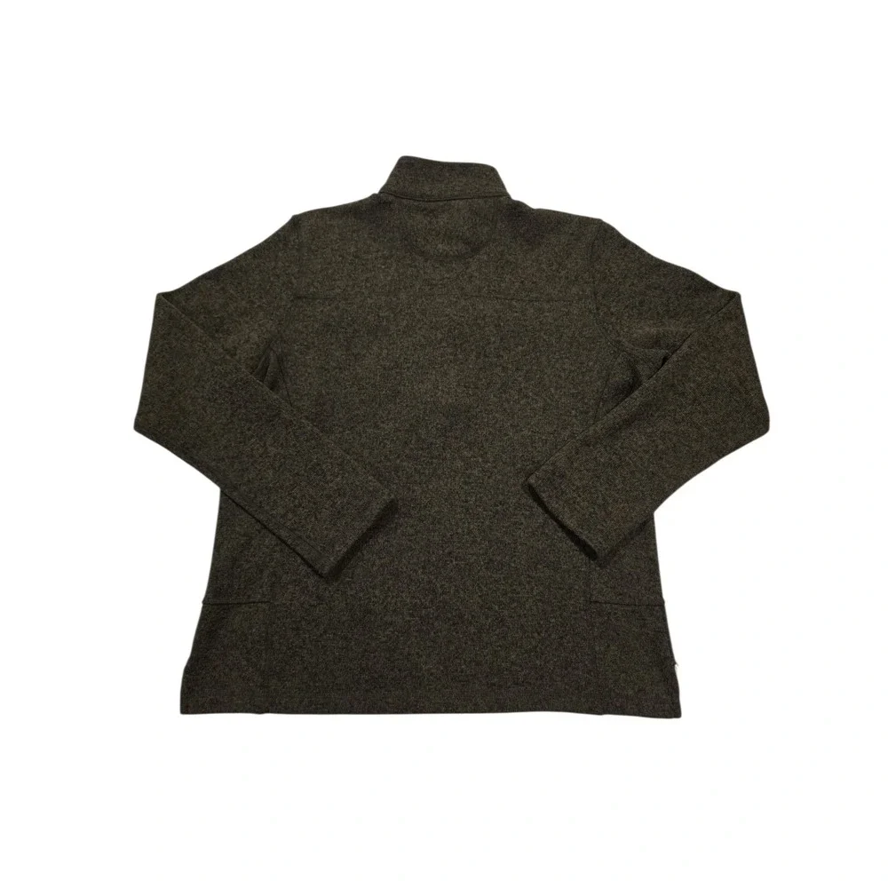 Woolrich Sweater Fleece Quarter Zip Pullover Mens Large Green Heather